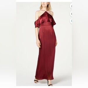 Adrianna Papell Strapless Burgundy Dress size 0